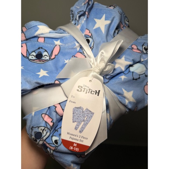 Disney Women's Stitch Pajama Set – 2-Piece – Blue – Size Medium (8-10) – NWT - Picture 3 of 4